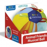 BABY CLEMENTONI puha zenélő labda állathangokkal (Ø 15 cm)