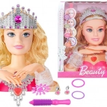 Baba fej stylizáláshoz koronával és kiegészítőkkel