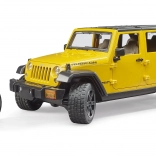 Bruder Jeep Wrangler Rubicon kerékpárossal és kerékpárral