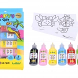 Üvegfestékszett csillámokkal 5+1