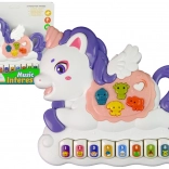 Interaktív Egyszarvú Fehér Zongora