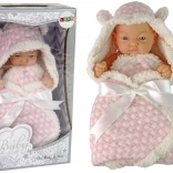 Bábu Édes Babuci Rózsaszín Babazsákban Masnival