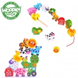 WOOPIE GREEN fa fűzős farm – állatok, 13 darab