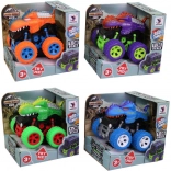 Nagy kerekekkel rendelkező dinoszauruszos autó 4 színben