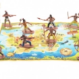 Indián figurák térképpel