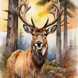 Gyémántfestés Szarvas 30x40cm