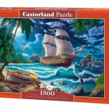 1500 darabos puzzle – Hajó és tengerpart Első éjszaka Új föld