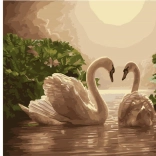 gyémántfestés hattyúdal 30 × 40 cm