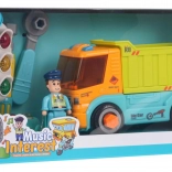 Csavarozható billenőkocsi kiegészítőkkel és fényes közlekedési lámpás játékkal