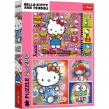 Puzzle 2x200 Hello Kitty és barátai