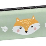 Zöld harmonika rókás mintával