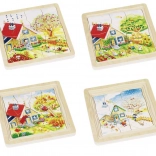 Fejlesztő fa puzzle Évszakok