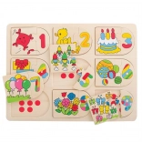 Bigjigs Toys Képes számolós puzzle