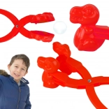 Piros dinoszaurusz hógolyókészítő