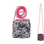 Színes változó flitteres táska