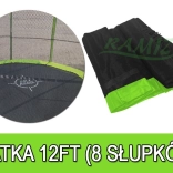 SkyRamiz védőháló zöld színben kerti trambulinhoz 366cm 8 alagúttal az oszlopokra