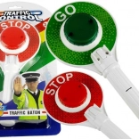 Kétoldalúan világító rendőrségi közúti jelzőtábla