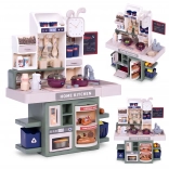 Gyerek konyha hangokkal, LED fényekkel, gőzgenerátorral, 35 kiegészítővel