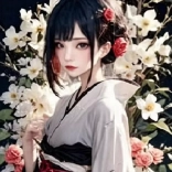 Gyémánt festés Kislány kimonóban