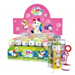 Buborékfújó egyszarvú motívummal