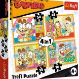 Puzzle TREFL Garfield imádja a lasagnát 4 az 1-ben