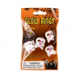 Világító koponya gyűrűk – 4 darabos készlet