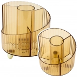 Átlátszó sárga iskolai eszköz rendező