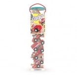 J’adore tűzoltós témájú fa vonatszett, 16 db