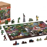 kétrétegű, kétoldalas fa kirakó virágbolt 2 az 1-ben, 400 darab – WOODEN CITY