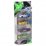 Fém kisautó készlet 4 db 7 cm