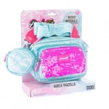 Lány válltáska GIRABRILLA kék Puff flitterekkel