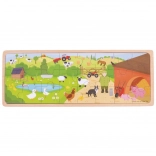 Fa puzzle a farmán - Bigjigs Toys-tól