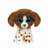 Ty Beanie Boos plüsskutya Muddles, barna-fehér, 15 cm