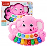 Interaktív Rózsaszín Zongora Elefánt – Melódiák, Skálák, Állati Hangok