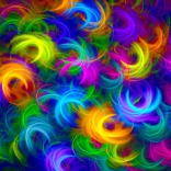 Absztrakt neon tollacskák puzzle, 1000 darab