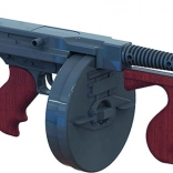 Fém gengszter pisztoly 8 lőszerrel Gonher