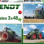Schmidt puzzle Fendt traktorok 3×48 darab
