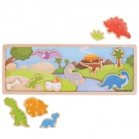 Mágneses puzzle Dinoszauruszok Bigjigs Toys
