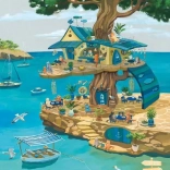 Macskás puzzle a fán, 1000 darab