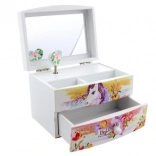 Zenélő egyszarvús ékszerdoboz