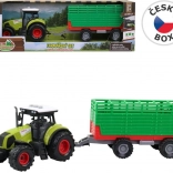 Traktor lekapcsolható pótkocsival, fénnyel és hanggal