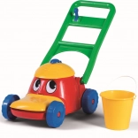 Vidám műanyag fűnyíró gyerekeknek