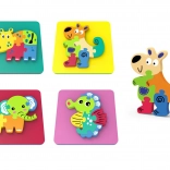 Állatos habszivacs puzzle 14x14 cm