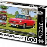 retro autók puzzle Škoda 1000 MBG De Luxe, 1000 darab