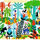 DJECO Jungle kirakó 100 darabbal