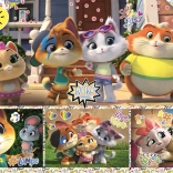 100 darabos puzzle 44 CATS – összeszokott baráti csapat