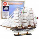 Dekoratív Vitorlás Modell Amerigo Vespucci 64x46cm