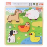 VIGA fa betétes farmás puzzle gyerekeknek