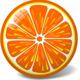 Narancs labda, 23 cm