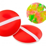 Ügyességi játék Pálcikák labdával tapadókorongokkal Piros